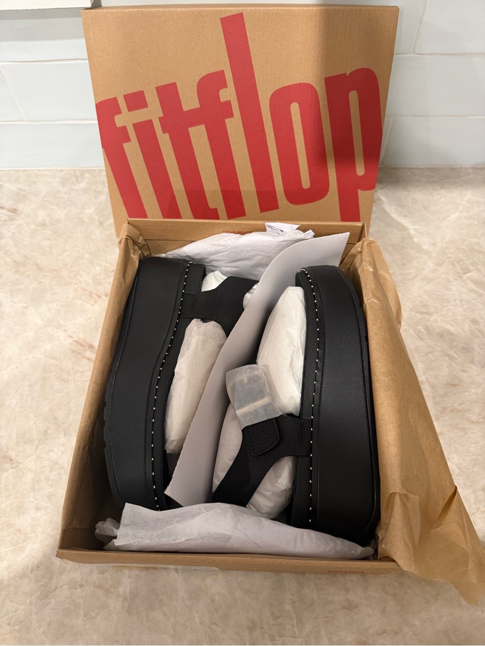FitFlop Women’s  Black Platform Sandals